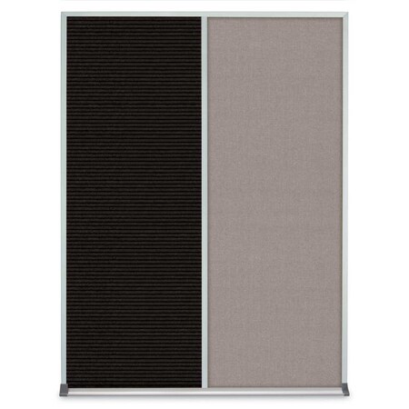 United Visual Products Single Door Radius Corkboard, 36"X36", S UV8002-SATIN-APRICOT